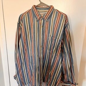 Vintage Striped Button-Down Shirt
